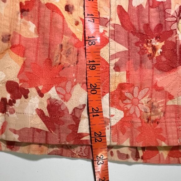 Coldwater Creek Jacket Fall Leaf Print Orange Tan Blazer Jacket NWOT S Small - Picture 7 of 9